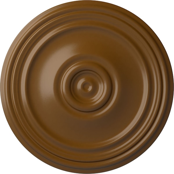 Ekena Millwork Reece Ceiling Medallion (Fits Canopies up to 6 3/4"), Hand-Painted Smokey Topaz, 21"OD x 1 1/4"P CM21RESTF - main
